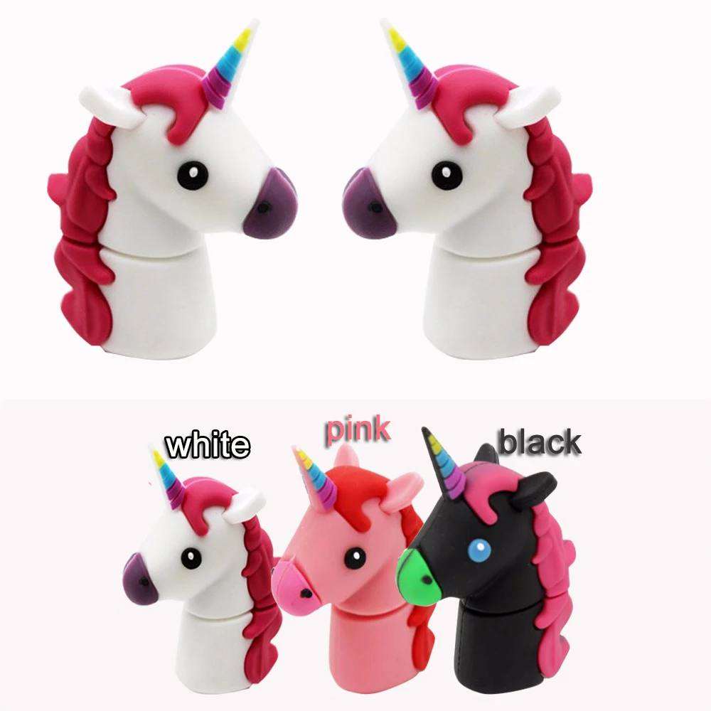 Флеш-накопитель с рисунком единорога белого цвета мини Usb флеш-накопитель