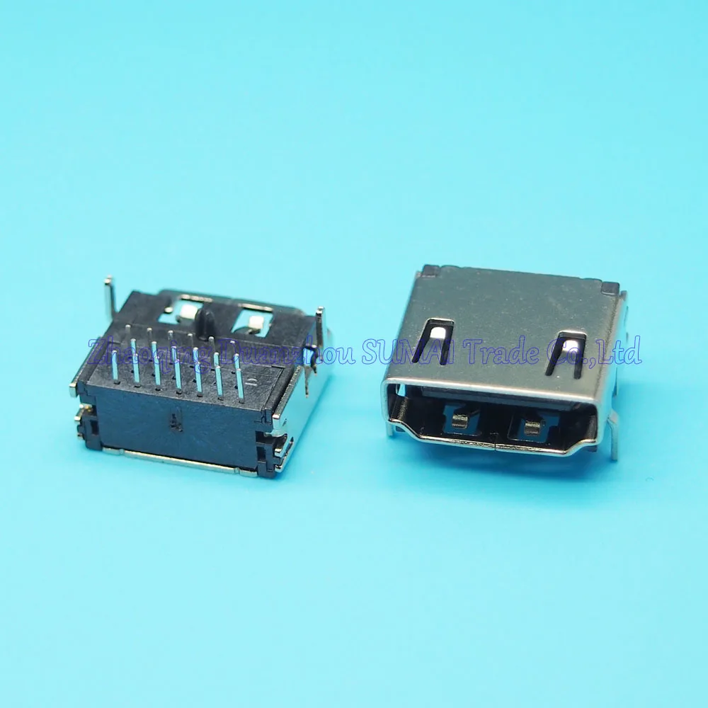 Бесплатная доставка 10 шт./лот 19P HDMI разъем интерфейс женский 3 ряда 2 ноги 90