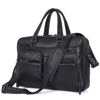 men business travel briefcases genuine leather 2019 man vintage fashion casual laptop 15 tote big bags briefcase shoulder bag