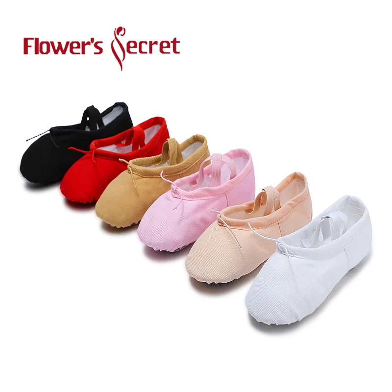 Мягкие парусиновые балетки Flower's Secret 6 цветов танцевальная обувь кроссовки для