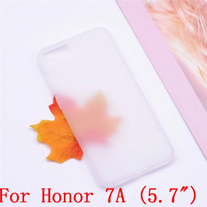 Transparent white Для huawei Honor 7A Pro 5,7 чехол AUM-L29, Мягкий ТПУ силиконовый чехол для huawei Honor 7A DUA-L22 5,45, чехол, чехол для телефона s - Цвет: Transparent white