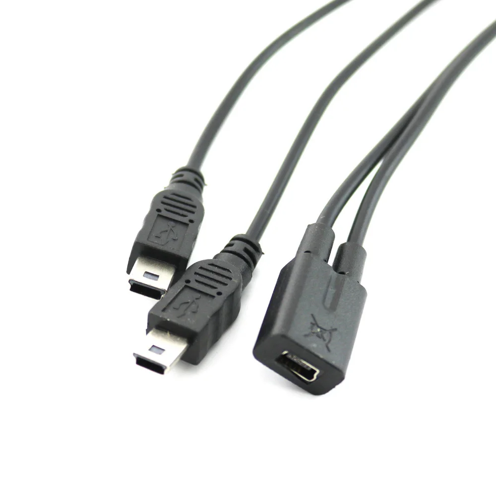 

Mini USB 2.0 Female To 2 USB Male General Splitter Y Extension Charger Adapter Cable 30cm USB Splitter Cable 1.2A-1.5A
