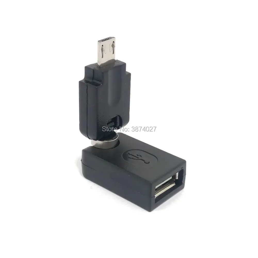 Гибкий Поворотный угол 360 градусов вращающийся USB 2 0 A Женский к микро штекеру