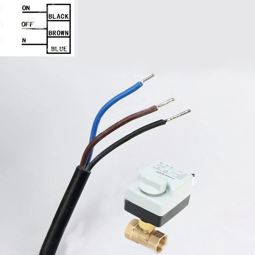 AC220V DN15(G 1/2 &quot) к DN 50G 2&quot) 2 способа 3 провода латунный моторизованный шаровой
