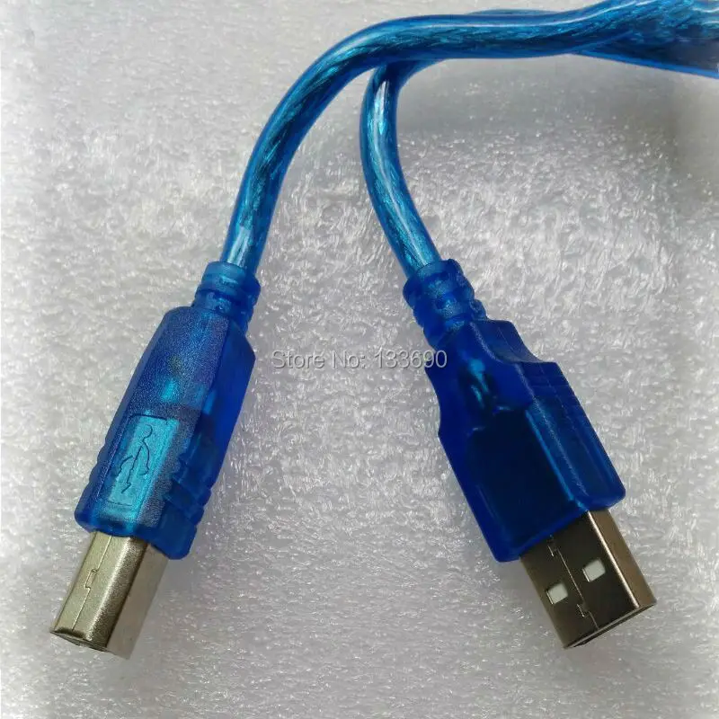 50 штук в партии,, синий 30 см USB 2,0 A-B Удлинительный кабель для принтера для uno r3