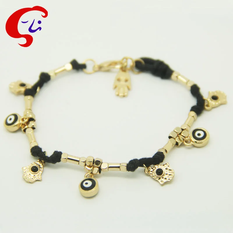 Leenahar-1pc мода Турецкая сглаза Браслеты с Хамса прелести Иудаика Каббала Lucky