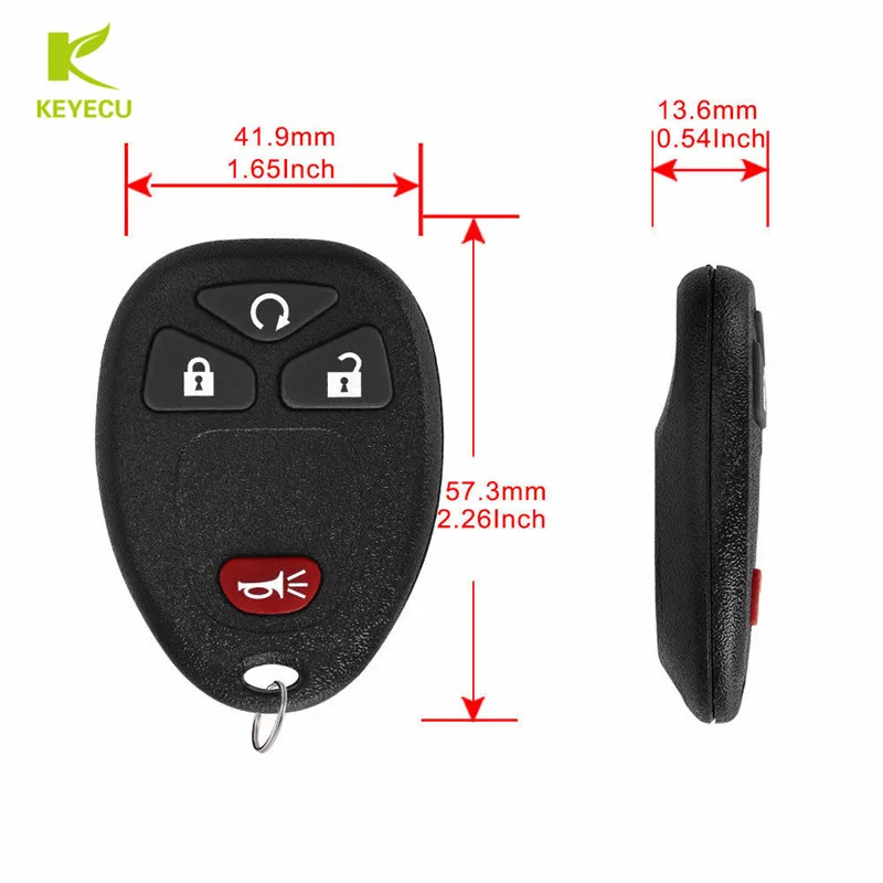 Запасные новые модели KEYECU без ключа 315 МГц для Buick/Chevrolet/Pontiac/Saturn FCC: KOBGT04A 15114374 20 шт. |