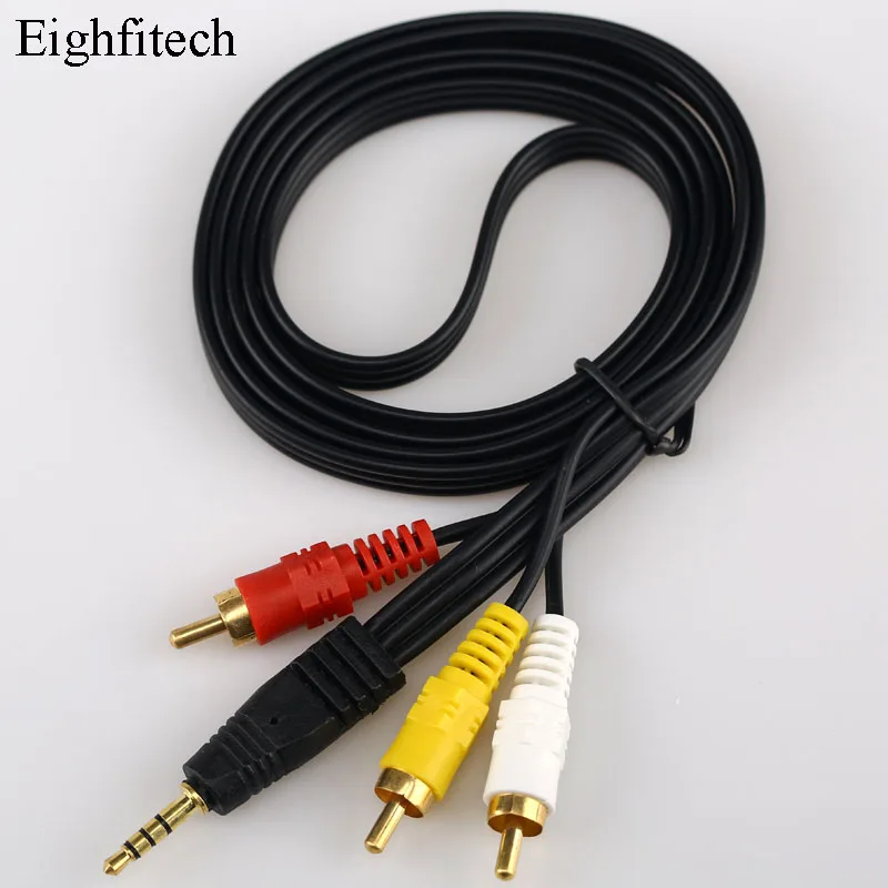 Аудиокабель с разъемом 3 5 мм на 3RCA для аудио-и видеосъемки видеосвязь стерео шнур