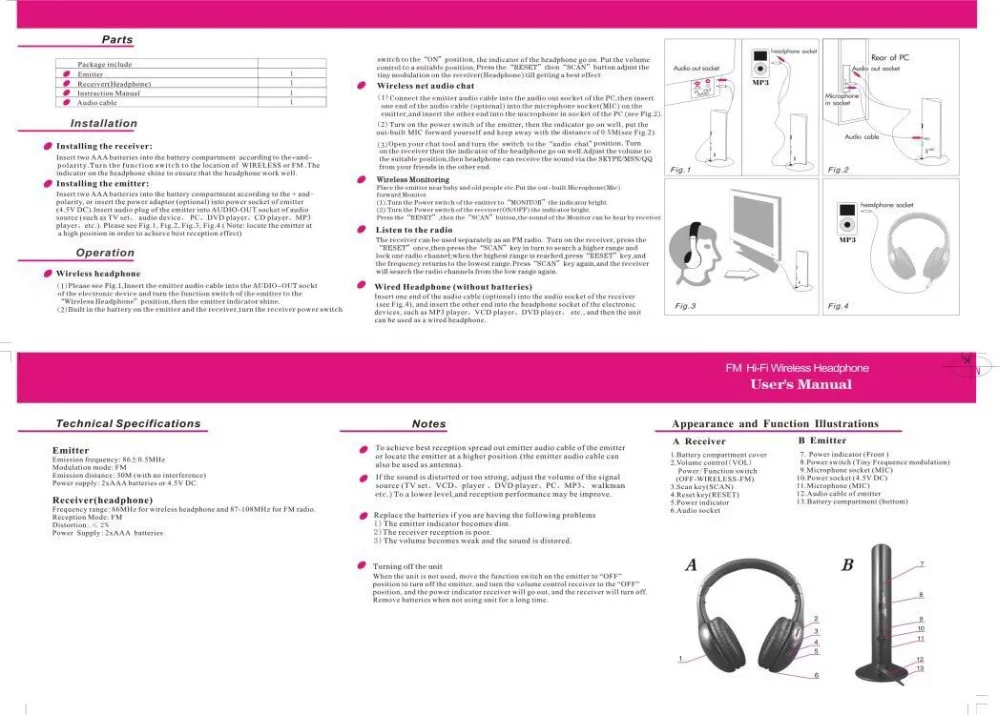 Семья 5 в 1 HIFI беспроводные наушники ТВ/компьютер FM радио наушники Высокое качество гарнитуры с микрофоном MH2001