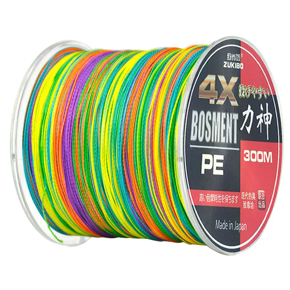 

ZUKIBO 300M Braided Carp Fishing Line 4 Strands Super Strong Japan Multifilament 100% PE Fishing Rope Braided Wires 8 to 90LB