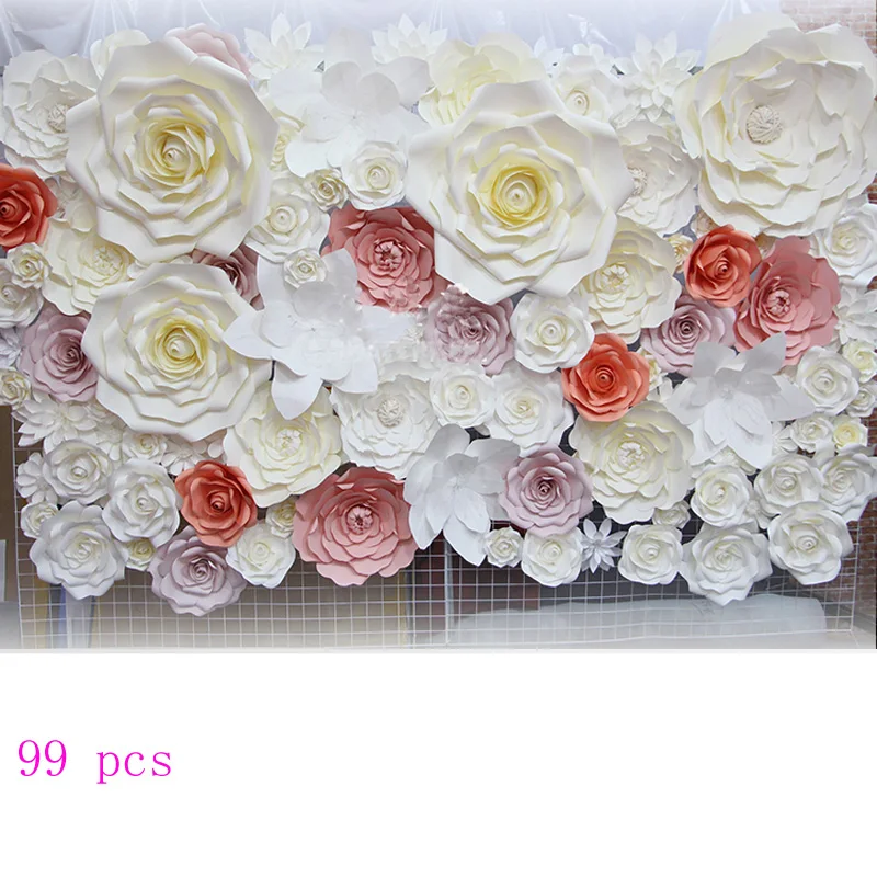 Имитация картона гигантские бумажные розы цветы витрина свадебные фоны реквизит