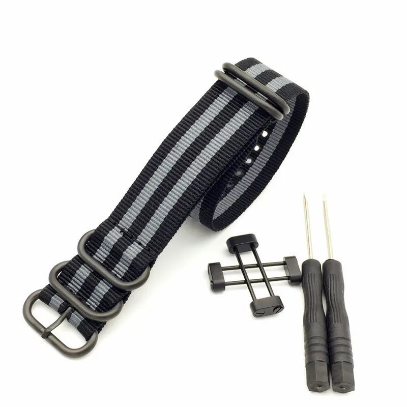 Для НАТО длинный для Suunto Core нейлоновый ремешок комплект с наконечниками адаптеры