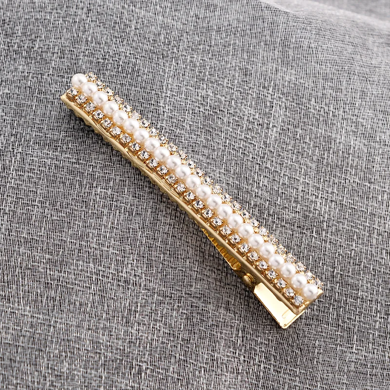 EASYA Simulated Pearl Series Hairpin Hair Accessories Elegant Crystal Wedding Headwear Clips For Bridal Girls |