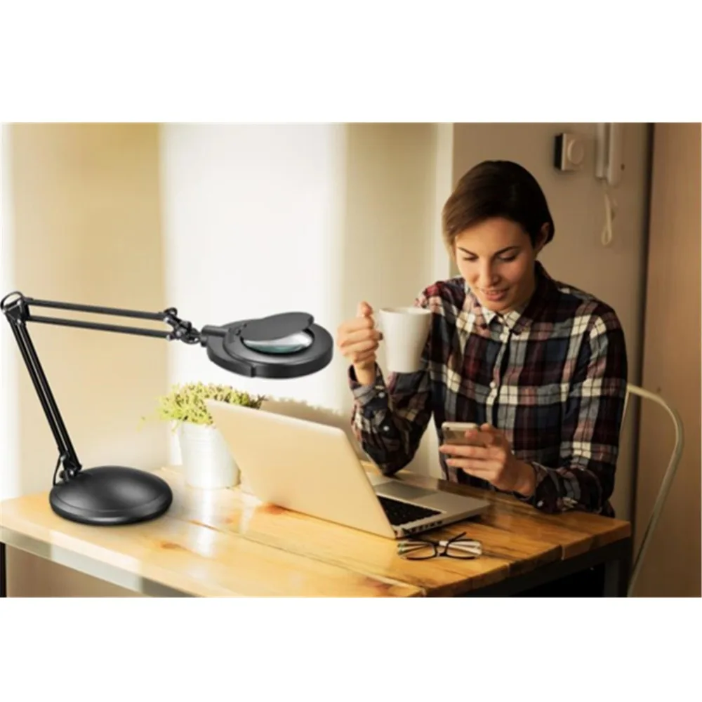 Настольная лампа увеличительное стекло Len светодиодный Светодиодный светильник