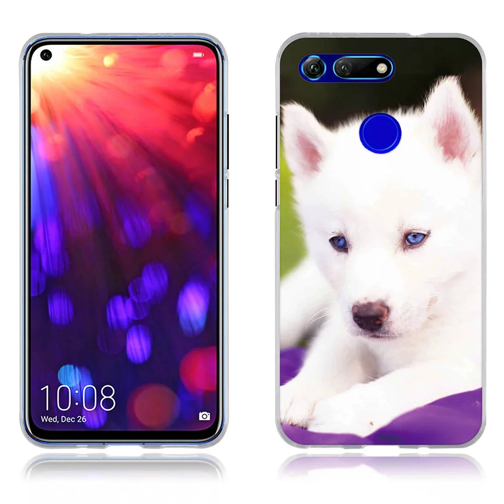 Для huawei Honor просмотра 20 V20 крышка мягкая TPU силиконовая животных рисунком телефон