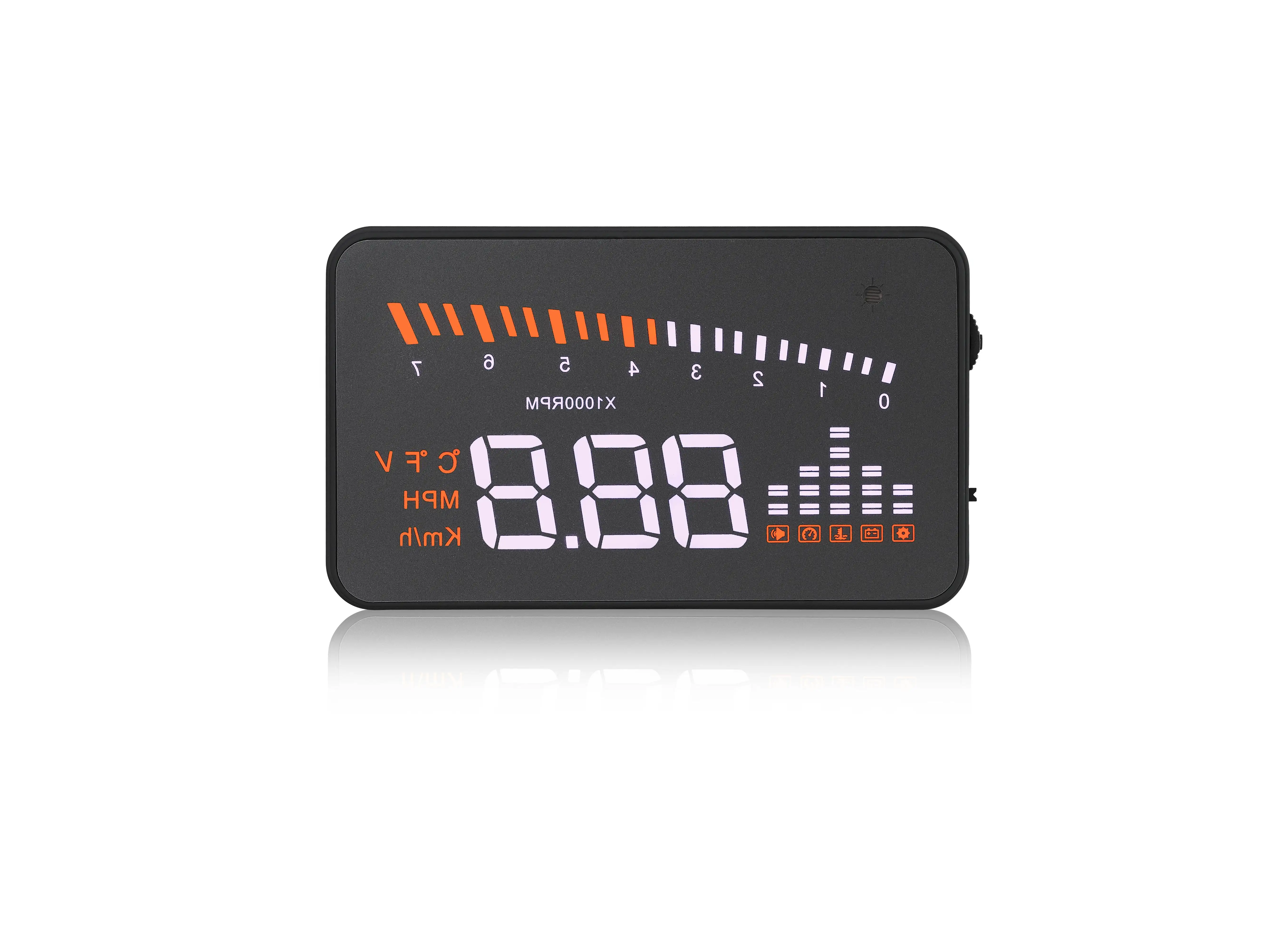 KUNIFNE автомобильный HUD Дисплей с головкой OBD2 Спидометр сверхскоростная