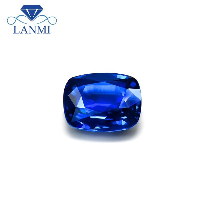 Природный синий сапфир рассыпчатый камень с сертификатом AIGS 5 99 ct огранка подушки