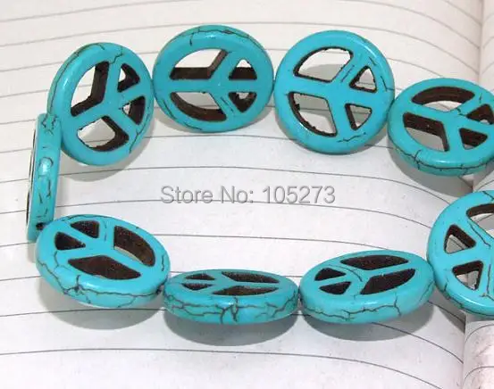 

Turquoise Jewelry One Full Strand Peace Turquoise Beads 4-20mm About 20 Pieces 16 Inches Strand