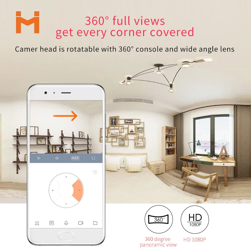 1080P беспроводная домашняя безопасность XIao mi IP камера H.265 HD mi ni Смарт Wi-Fi камера Wifi Camara ip двухстороннее аудио детский монитор