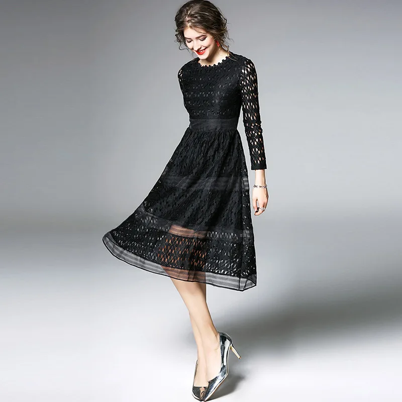 2018 новый продукт Весна высокого класса кружева шить выдалбливают О образным