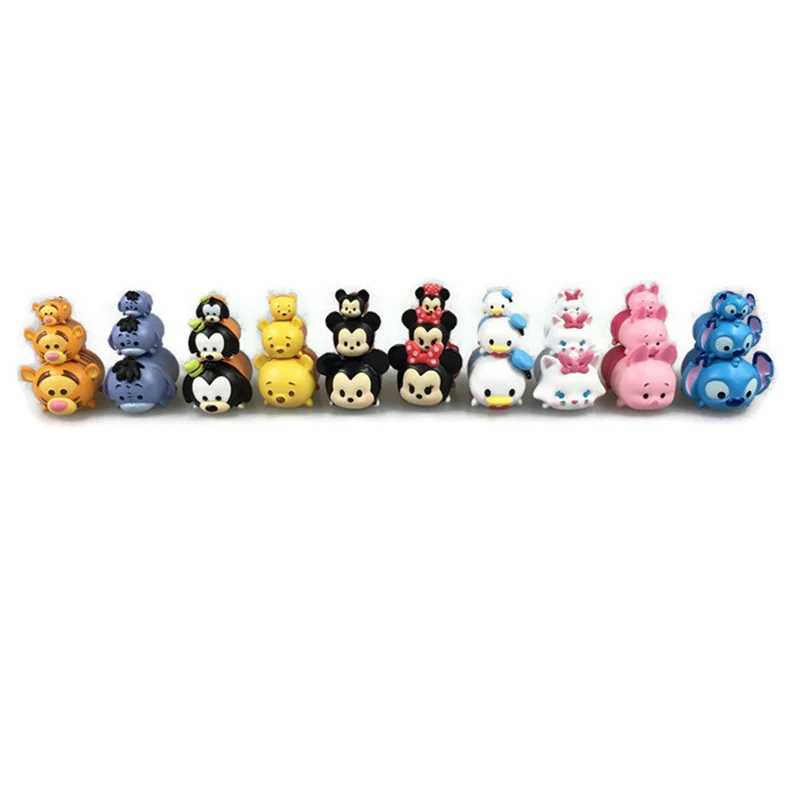 Tsum stк фигурки 30 шт./компл. Ститч Микки Минни Дональд Дак гоффи собака мари кот
