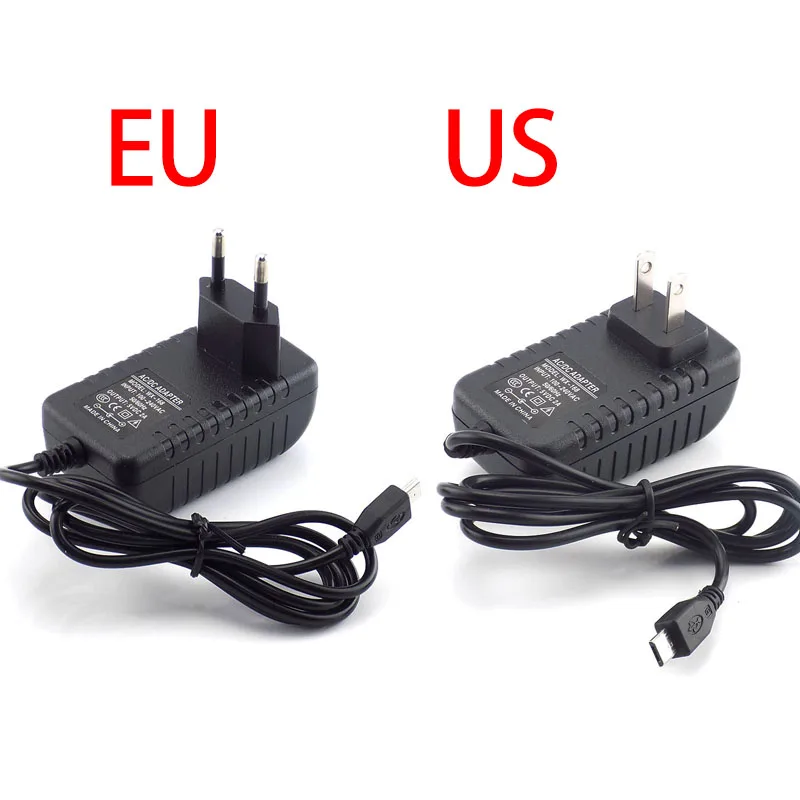 AC DC Micro USB адаптер 5V 2A 3A 3000mA plug Power supply US EU Adapter switch 100V 240V конвертер зарядное