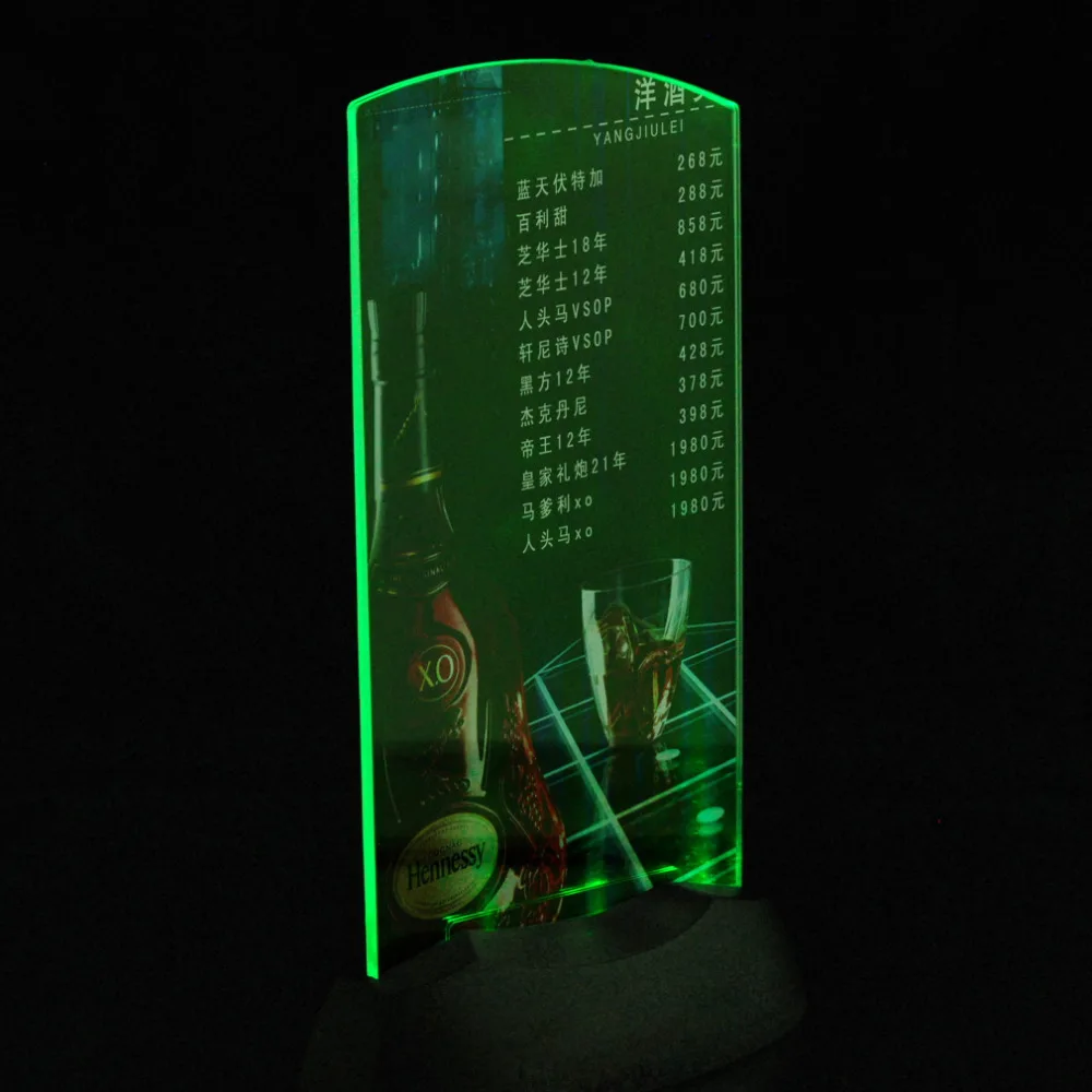 Акриловый светодиодный светильник держатель для ресторанов карт 1 шт. | Лампы и