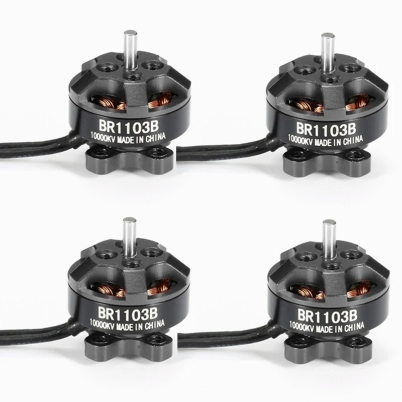 Высокое качество 4 шт./лот Racerstar Racing Edition 1103 BR1103B 10000KV 1-3S бесщеточный мотор черный