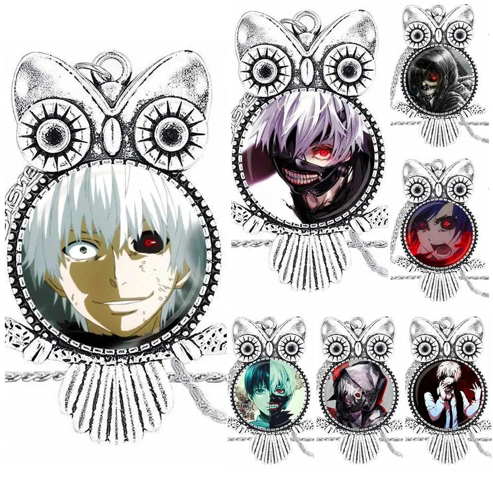 EJ Glaze с надписью Tokyo Ghoul для косплея канеки кэна бронзовый Цвет Стекло кабошон Сова
