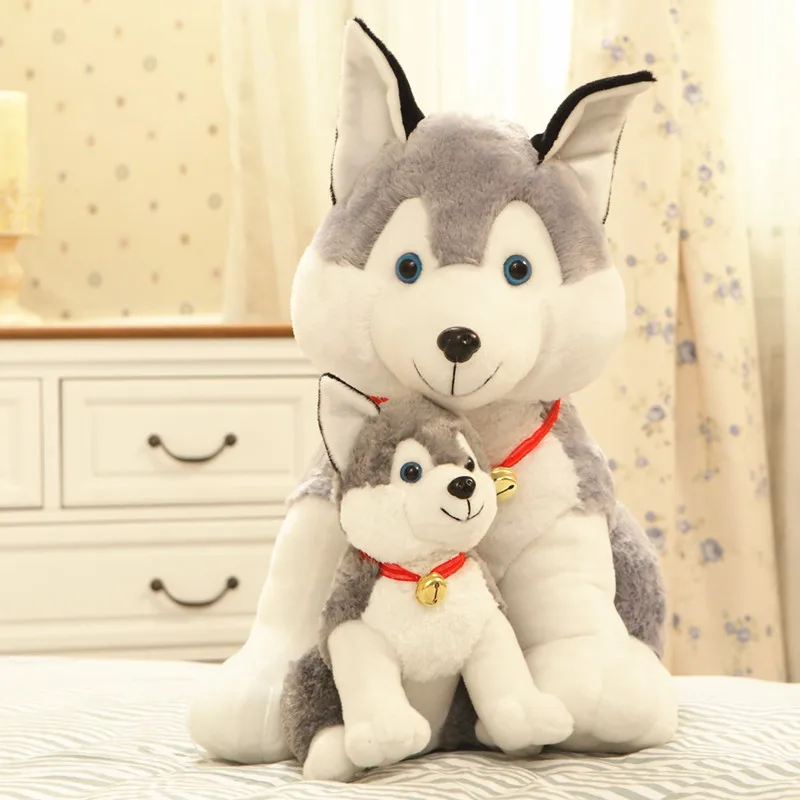 Kawaii 35 см симуляция хаски собака плюшевая кукла игрушка в подарок для детей