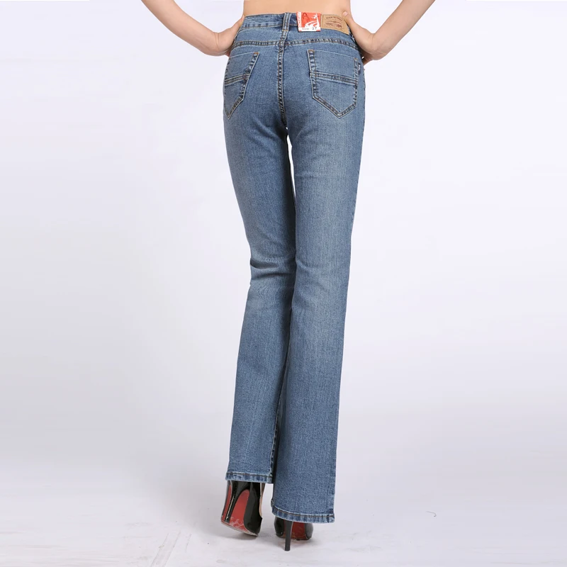 2014 зимние мужские Джинсы для женщин загрузки крой слегка расклешенные стройная