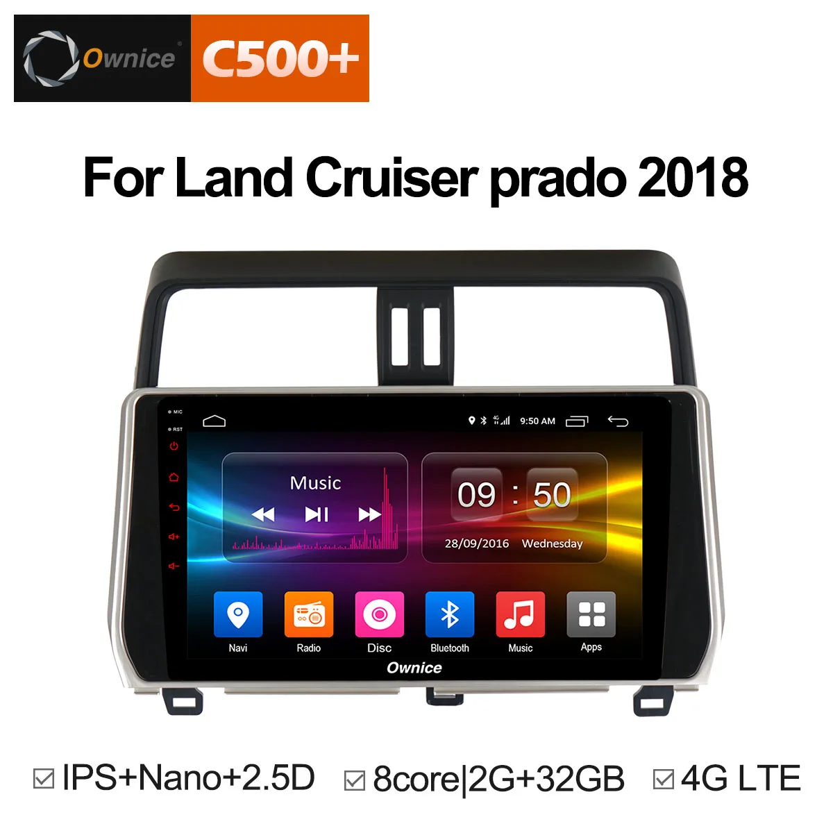 Ownice C500 + G10 2G Оперативная память Android 8 1 Octa Core автомобильный dvd радиоплеер для Toyota Land