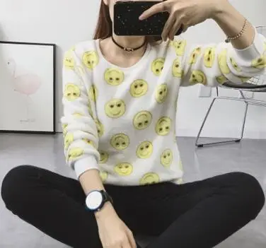 Цветы вязаные свитера Для женщин Повседневное шею Свободные Свитер с длинными