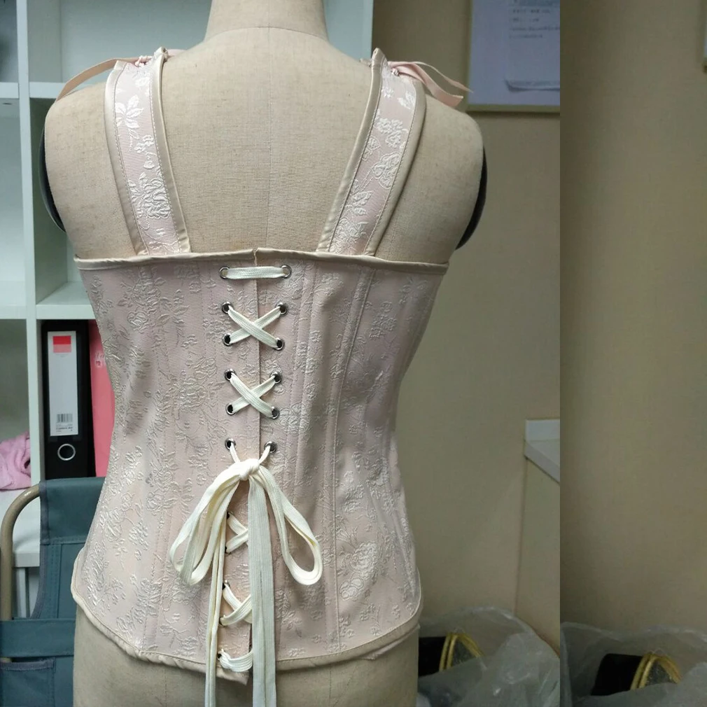 Новинка 2017 винтажный корсет в стиле стимпанк 14 стальных костей хлопковый для