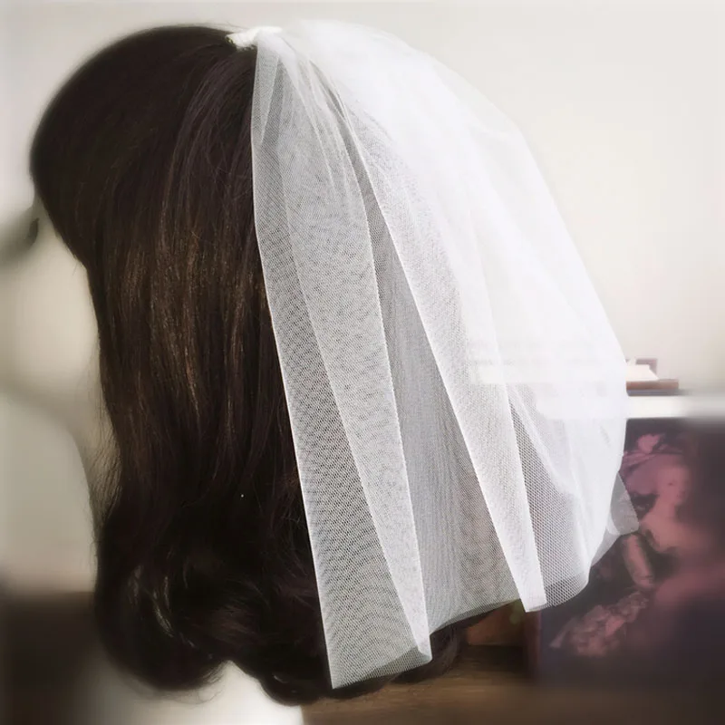 SLBRIDAL двухслойная свадебная фата с расчески цвета слоновой кости Свадебная