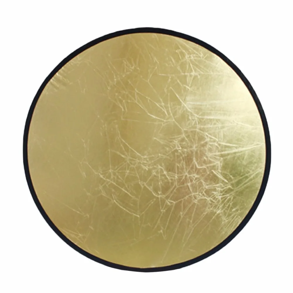 60cm 2 in 1 Light Reflector Portable Foldable Collapsible Disc Photography Gold &amp Silver for Portrait | Электроника