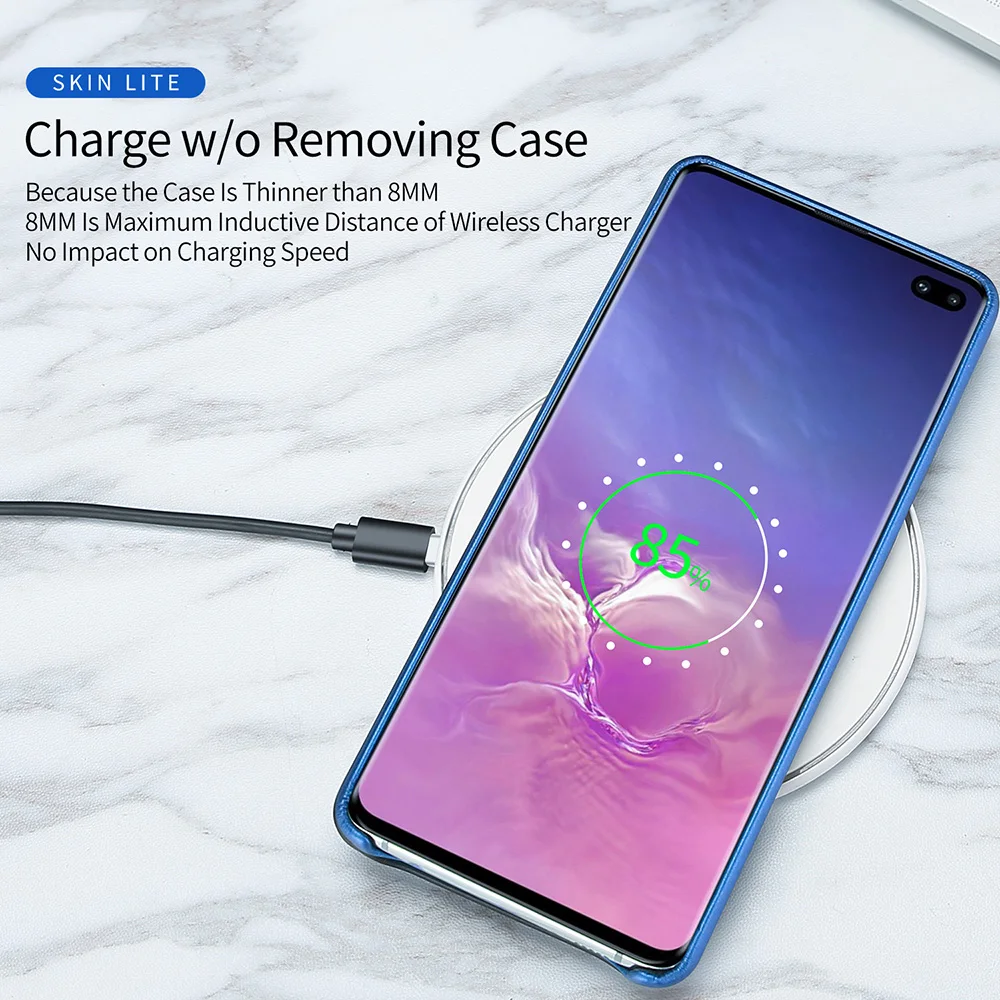 DUX DUCIS Ультратонкий чехол из искусственной кожи для Samsung Galaxy S10 Мягкий защитный Plus