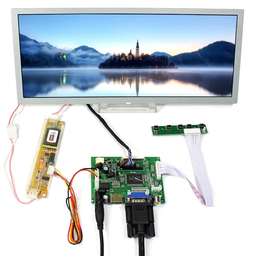 12 3 дюймов 1280X480 ЖК-дисплей Экран LQ123K1LG03 с HD-MI VGA 2AV плата контроллера подходит для