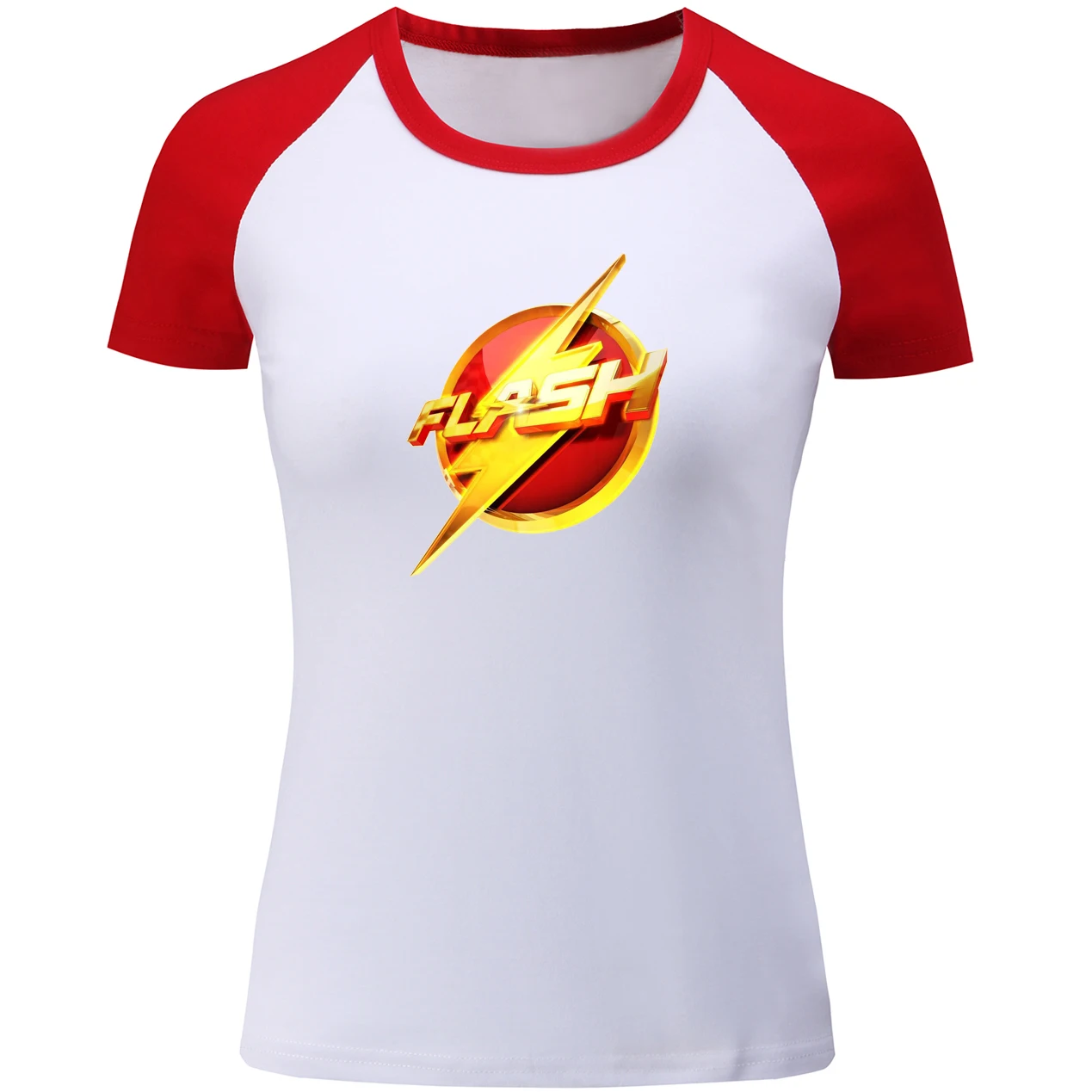 Футболка женская летняя хлопковая с коротким рукавом и принтом The Flash | Женская
