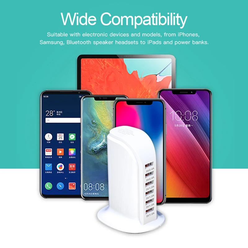 IHaitun 6 портов 6A 30 Вт USB зарядное устройство Быстрая зарядка 3 0 смартфон планшет для