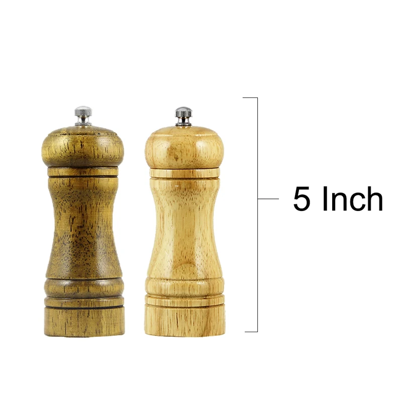 Деревянный мельница для перца перечница ручная дробилка мельницы специй дуб 3