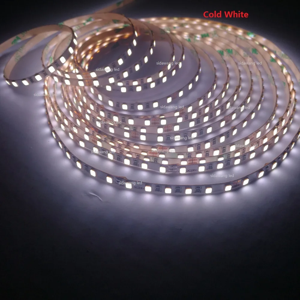 CRI&gt 90Ra 5 м DC24/12 В суперяркие 2835SMD LED (22-24lm/led) 2700-6500K 120 светодиодов/метр мм PCB