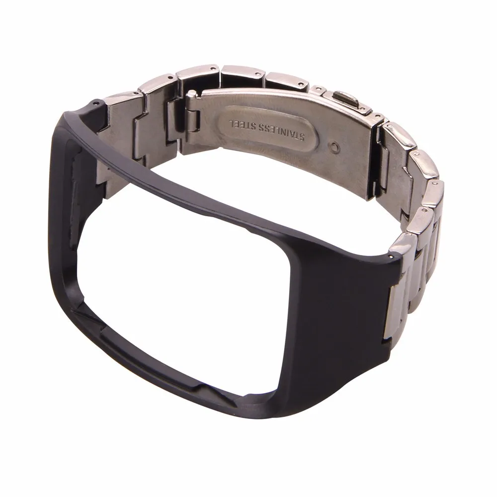black Горячие COMLYO металлический ремешок из нержавеющей стали для samsung gear S R750 ремешок с зарядным устройством для samsung gear s R750 ремешок Reaplce полосы - Цвет: black