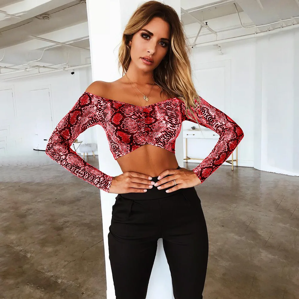 S-XL топы с длинными рукавами и вырезом лодочкой футболка цветочным принтом