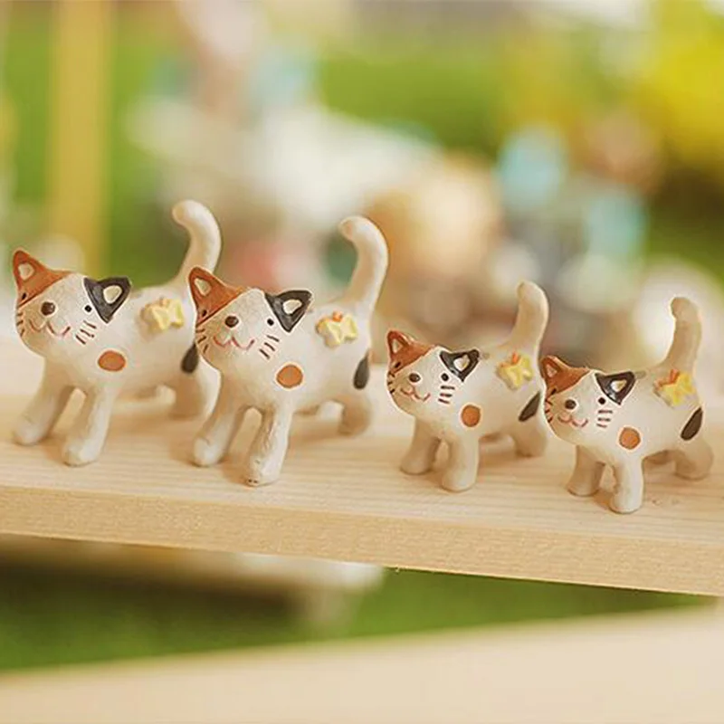 Японский Zakka маленькие Большие кошки Модель Животное миниатюрная фигурка