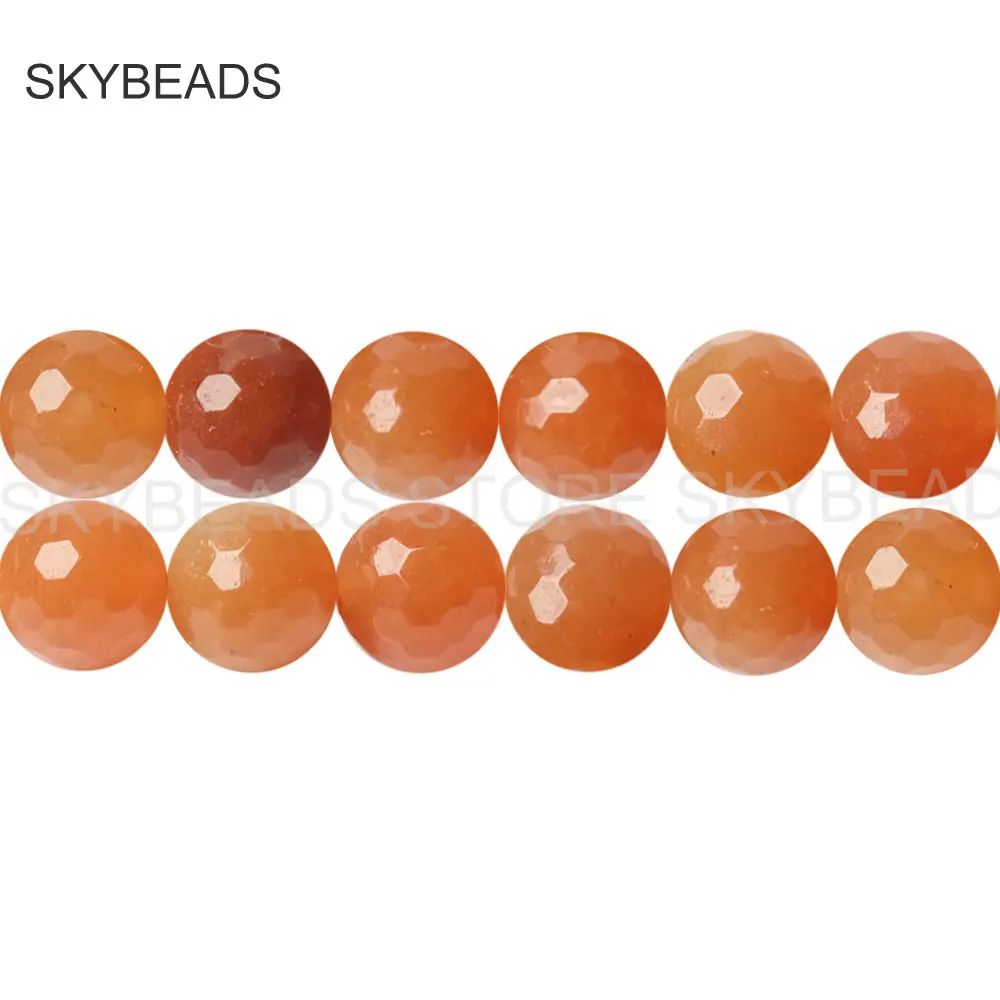 

Natural Semi Precious Stone Beads in Bulk Wholesale Faceted Natural Red Aventurine 4-12mm Beads for DIY Jewelry Craft Making