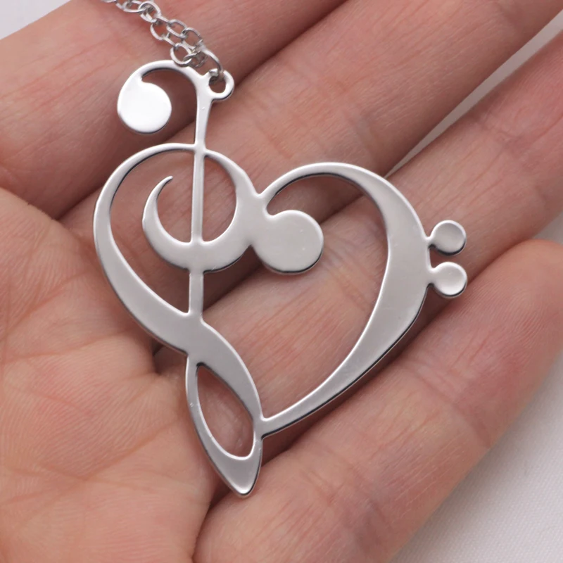 Новое поступление медный тройной бас Клиф очарование ожерелье музыкальное