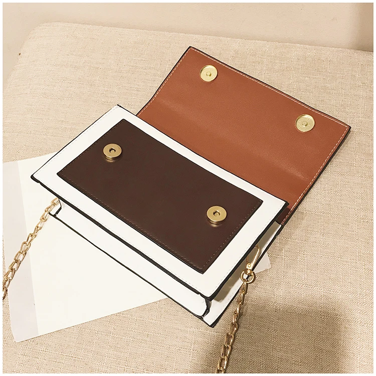 2019 новые модные женские туфли сумка на плечо с цепью ремень лоскут Дизайнер