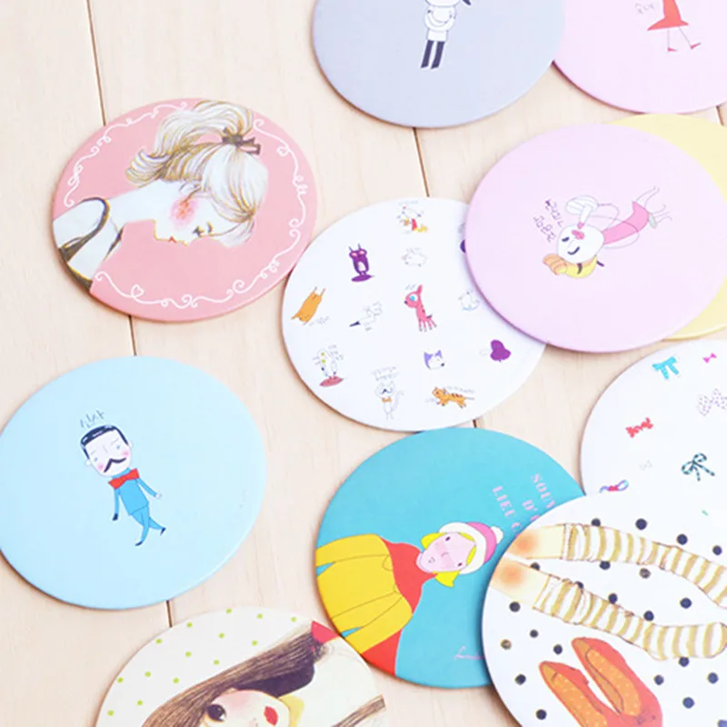 Мини зеркала для макияжа корейские кавайные косметические девочек случайная