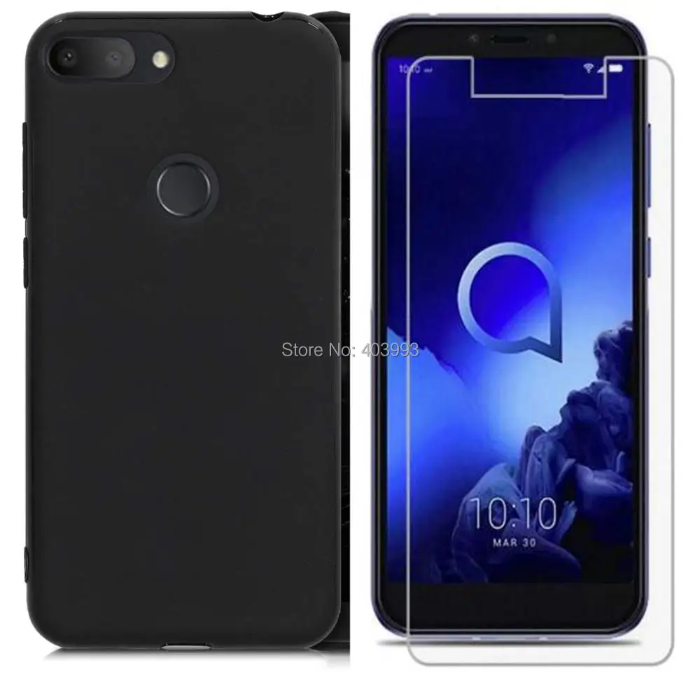 Для Alcatel 1 S чехол Роскошный мягкий ТПУ чехол для телефона с закаленным стеклом для Alcatel 1 S 1 S 5024D 5024Y 5024K 5024